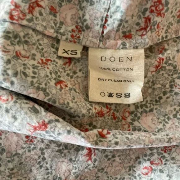 7/4 SALE!🇺🇸DÔEN CHESTNUT🇺🇸Dress-White Petite Jardin! EUC! Size XS! - Picture 4 of 6